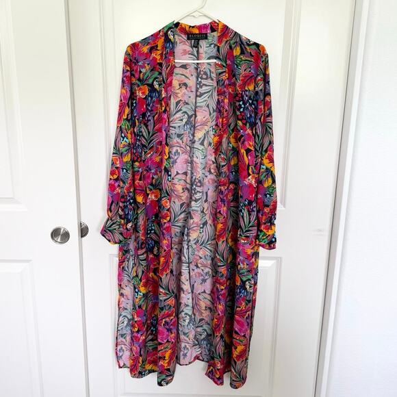 Vibrant Floral Swim Cover-Up - Picture 4 of 9